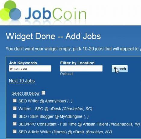 Gagnez des paiements de référence en affichant des listes d'emplois pertinentes sur votre site Web jobcoin3