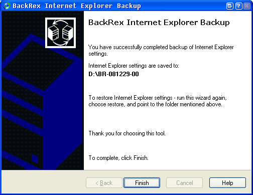 Sauvegarder et restaurer les paramètres de votre navigateur Internet Explorer iebackup7