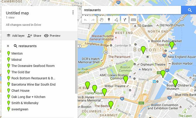 Restaurants Google Maps