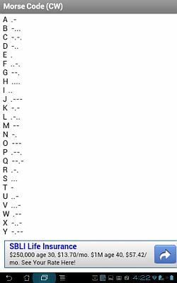 En danger? Pas de signal téléphonique? Utiliser le code Morse avec votre smartphone [Android] morsecode8