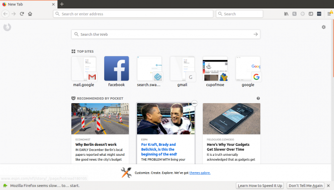 navigateur web quantique firefox sur linux