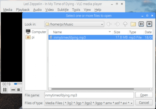 Lecture audio dans Raspbian avec VLC Player