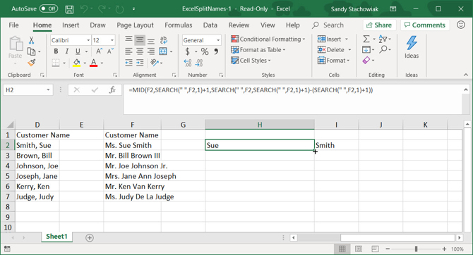 Remplissage automatique des formules dans Excel en faisant glisser