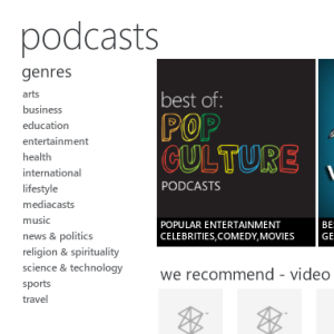 gestionnaire de podcast zune