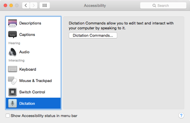 Contrôlez votre Mac avec les commandes vocales et une meilleure dictée dans les préférences de dictée vocale OS X Yosemite