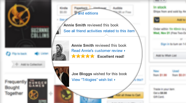 Amazon rend votre expérience d'achat plus sociale en s'associant à Facebook amazonfacebook