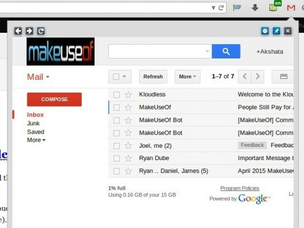 panneau gmail