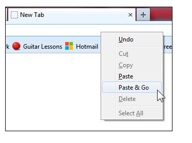 Paste and Go Hotkey: Obtenez un raccourci clavier dans Firefox pour la fonctionnalité 'Paste & Go' Newtab