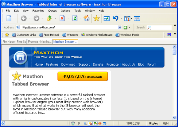 navigateur web maxthon