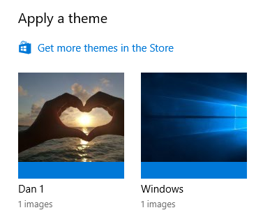 Windows 10 applique un thème