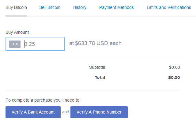 CoinBase Acheter des Bitcoins