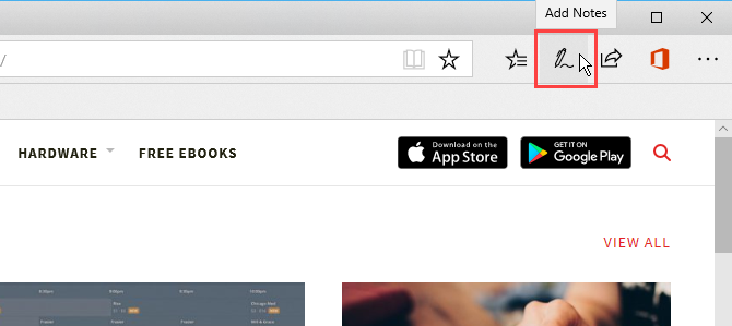 Cliquez sur Ajouter des notes dans Edge