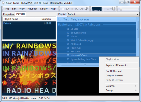 Jouez de la musique comme un audiophile avec Foobar2000 [Windows] 2011 12 23 14h28 28