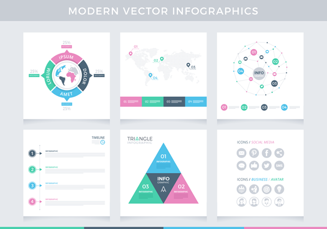 Exemple d'infographie vectorielle moderne