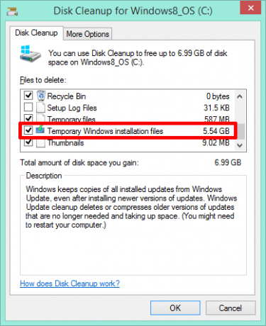 Fichiers temporaires de nettoyage de disque