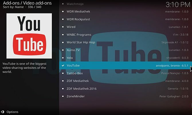 Comment installer et utiliser le module complémentaire YouTube Kodi - installation à partir du référentiel