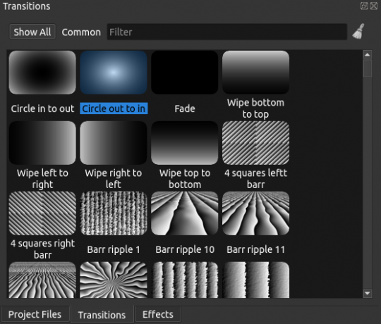 Transitions Linux OpenShot 2.0