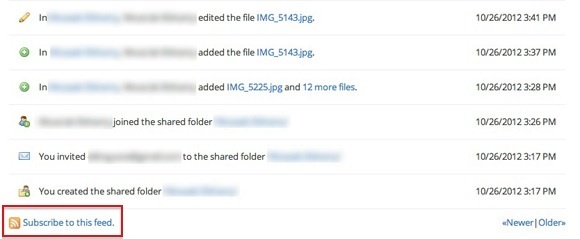 notification rss dropbox