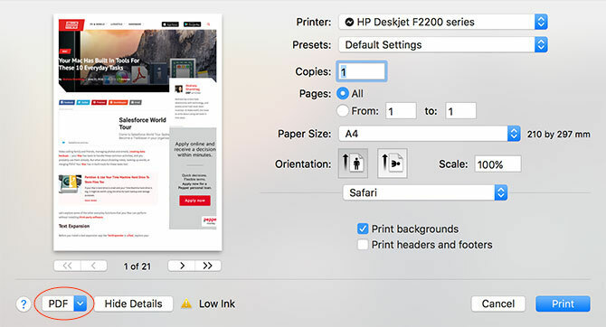 Comment créer, fusionner, diviser et annoter des documents PDF sur un Mac imprimer le pdf