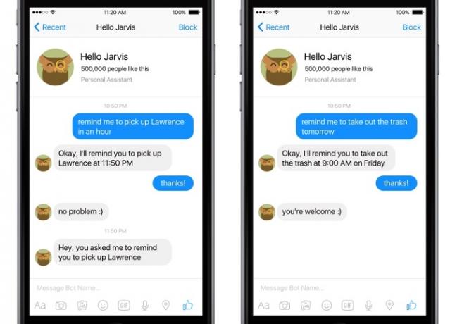 jarvis bot pour facebook