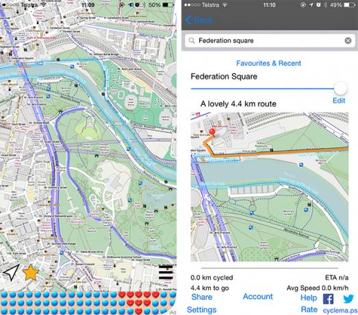 Vélo différent: les meilleures cartes cyclistes pour iPhone