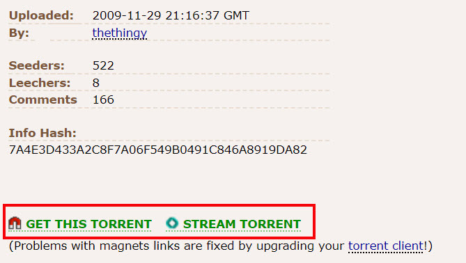 la liste des torrent de pirate bay