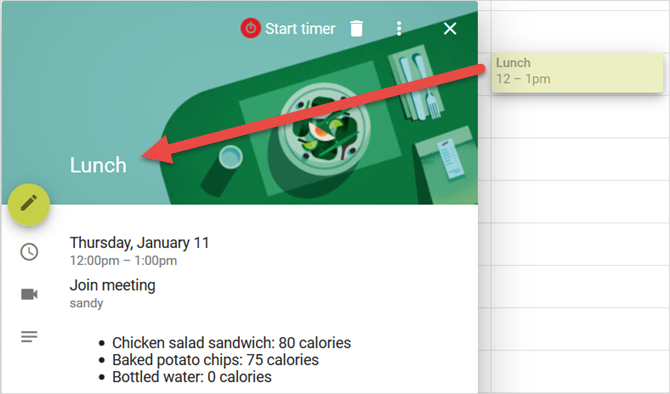 journal personnel google calendar