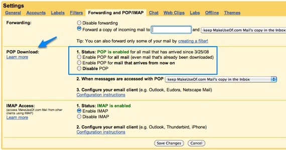 configurer le courrier électronique sur le téléphone portable