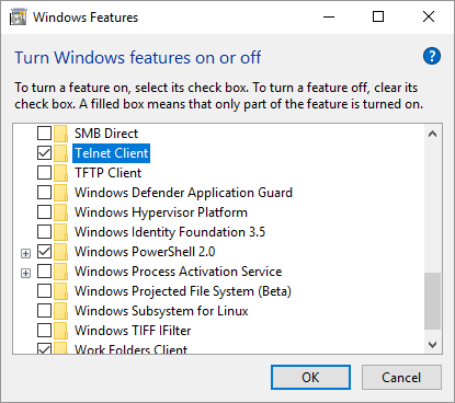 Comment activer le client Telnet dans Windows