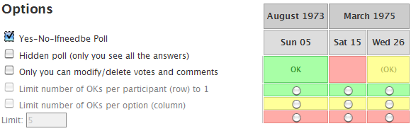 créer un sondage doodle