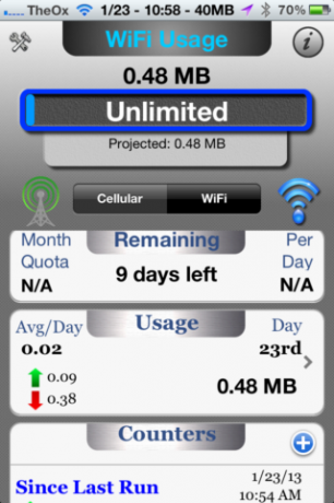 Utilisez Data Master pour garder une trace de l'utilisation des données de votre iPhone [iOS, gratuit pour une durée limitée] 2013 01 23 10