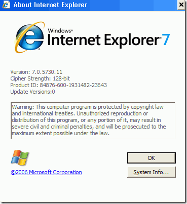 forcer la réinstallation d'Internet Explorer