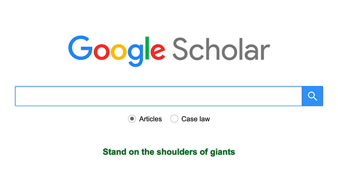 Accueil Google Scholar