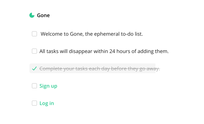 Créez une liste de tâches éphémères avec Gone