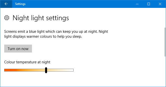 veilleuse windows 10