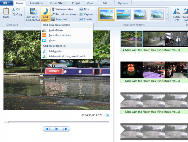 Windows-Movie-Maker-Importation de fichiers
