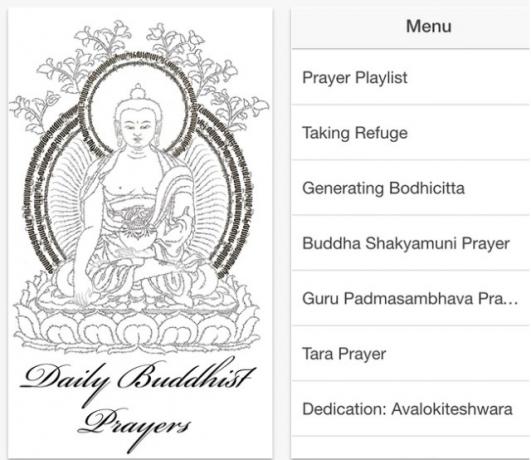 application de prières bouddhistes quotidiennes