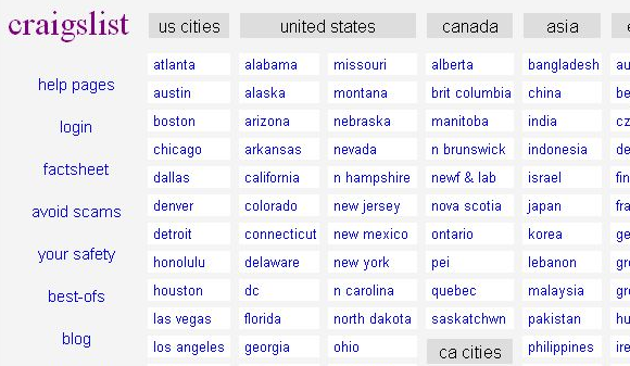 recherche craigslist