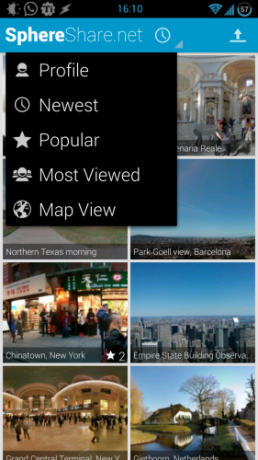 Profitez de vues panoramiques à couper le souffle avec SphereShare.net [Android] sphereshare 05 déroulant