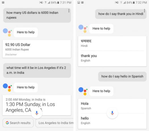 traduction des conversions de l'assistant google