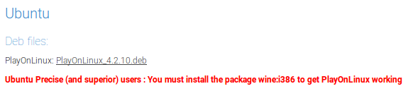 Paquet Debian PlayOnLinux