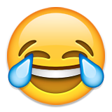 Émoticône emoji en riant