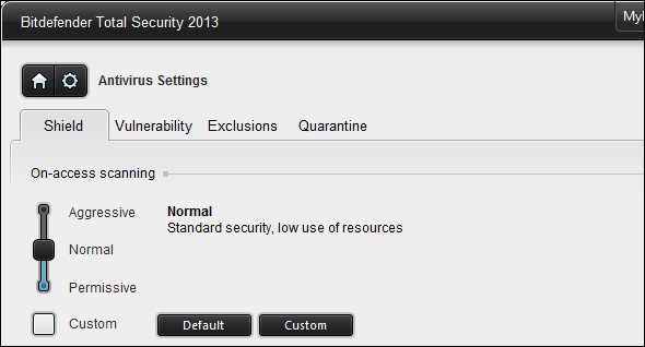 configurer l'antivirus