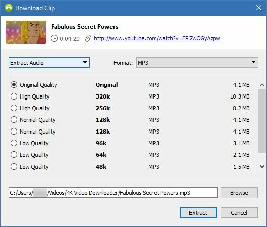 4K Video Downloader télécharge des listes de lecture YouTube, des chaînes et plus encore 4K Video Downloader Download Audio