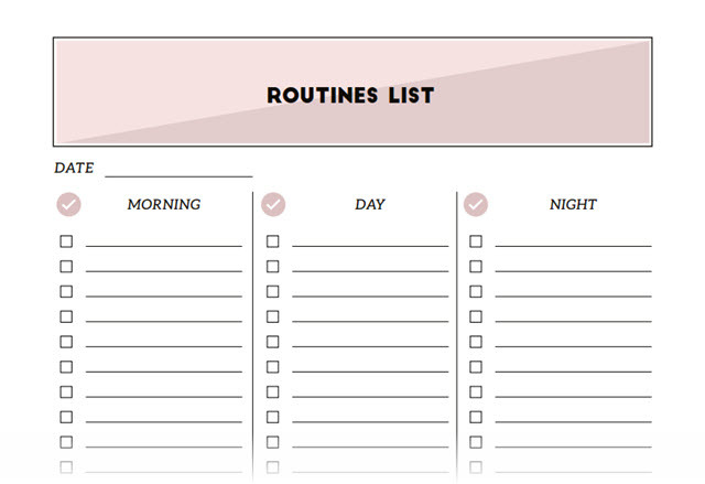 Planificateur de productivité - Routine quotidienne