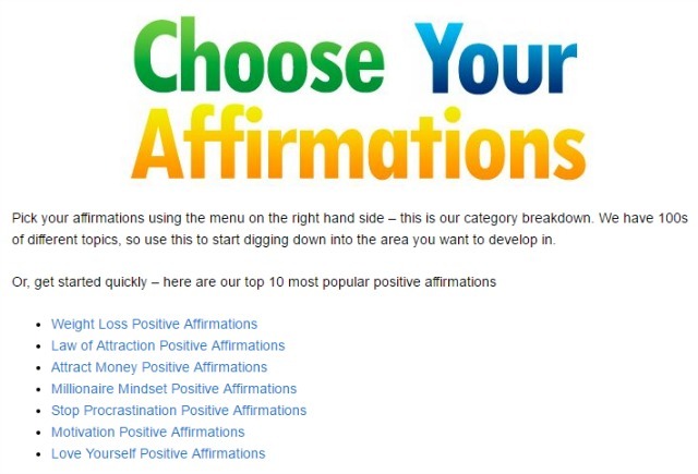 affirmations libres