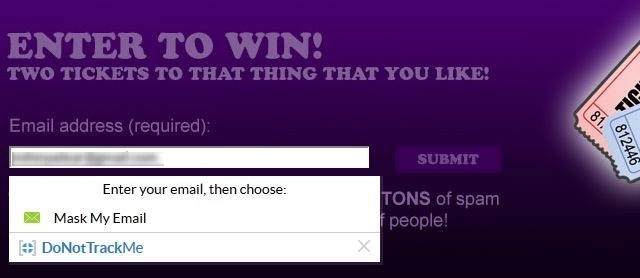 E-mail masqué DoNotTrackMe