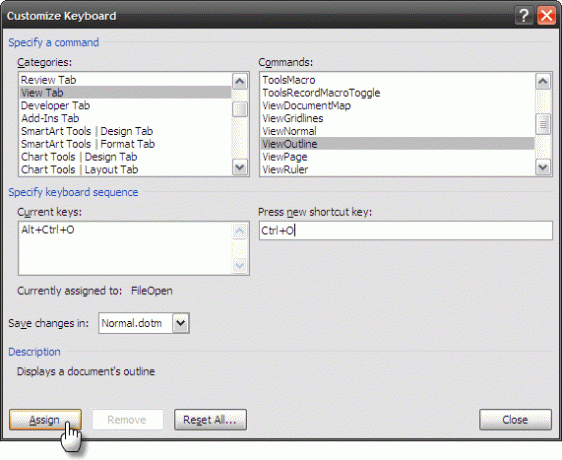 Configurer des touches de raccourci personnalisées dans MS Word et créer une feuille de triche Personnaliser le clavier2