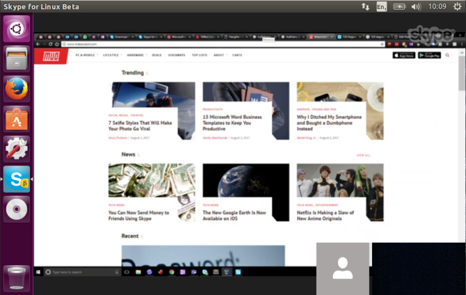 Partage d'écran Ubuntu Skype