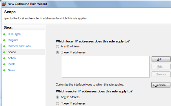 Pare-feu Windows 7: comparaison avec les autres pare-feu capture d'écran 085